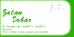 zalan dobar business card